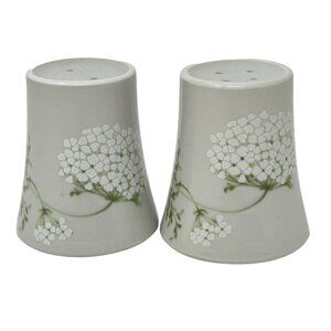 Noritake Softly Salt and Pepper Shakers Vintage Floral Design Stoneware
